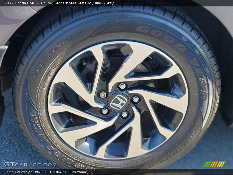 Modern Steel Metallic / Black/Gray 2017 Honda Civic LX Coupe