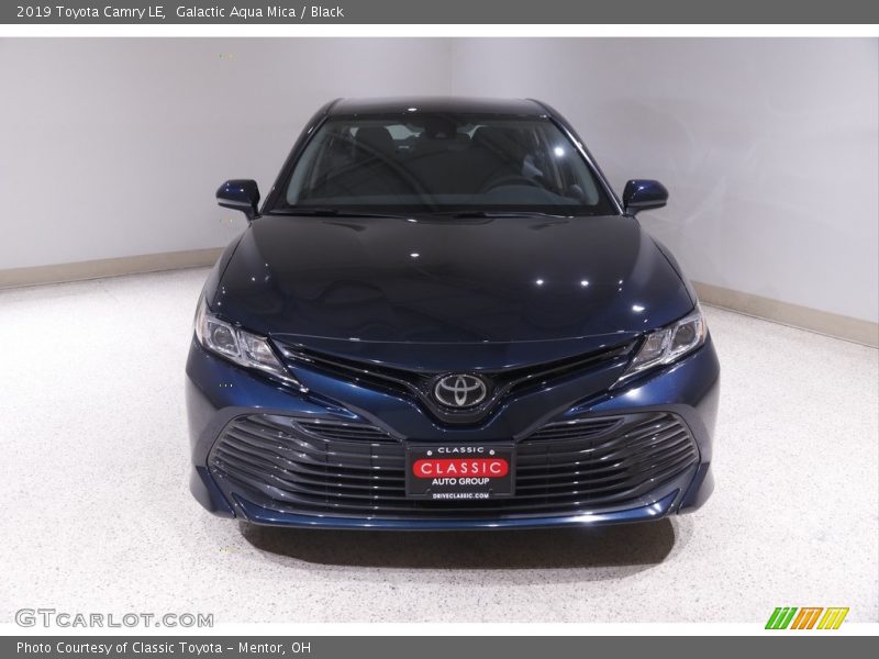 Galactic Aqua Mica / Black 2019 Toyota Camry LE