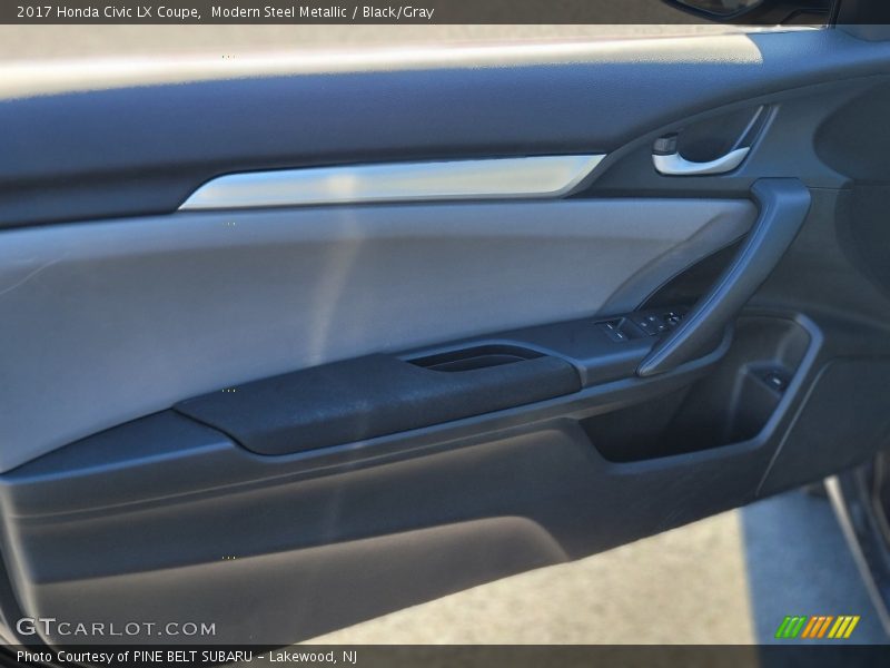 Modern Steel Metallic / Black/Gray 2017 Honda Civic LX Coupe