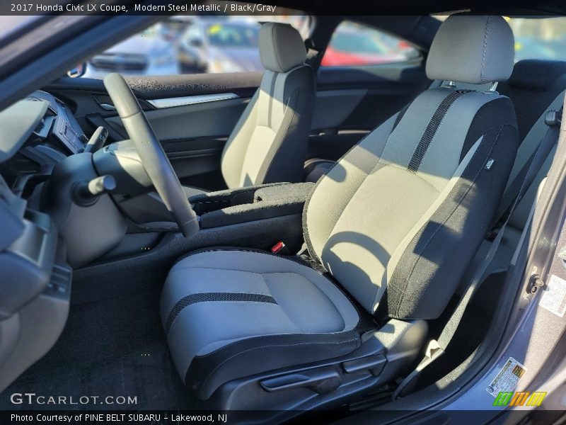 Modern Steel Metallic / Black/Gray 2017 Honda Civic LX Coupe