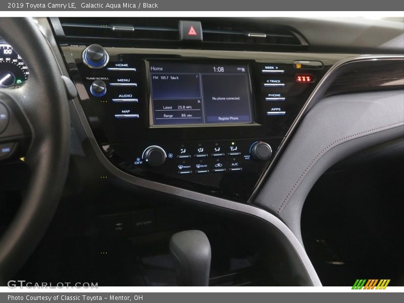 Galactic Aqua Mica / Black 2019 Toyota Camry LE