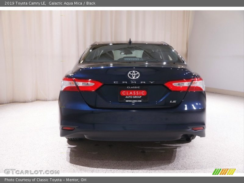 Galactic Aqua Mica / Black 2019 Toyota Camry LE