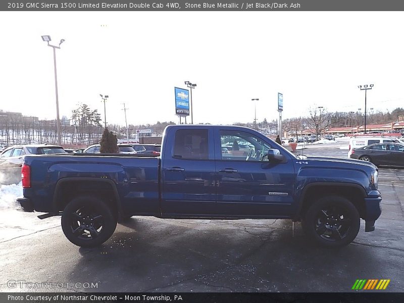 Stone Blue Metallic / Jet Black/Dark Ash 2019 GMC Sierra 1500 Limited Elevation Double Cab 4WD