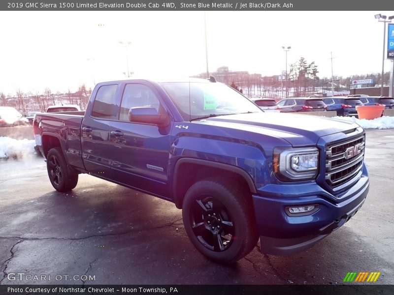 Stone Blue Metallic / Jet Black/Dark Ash 2019 GMC Sierra 1500 Limited Elevation Double Cab 4WD