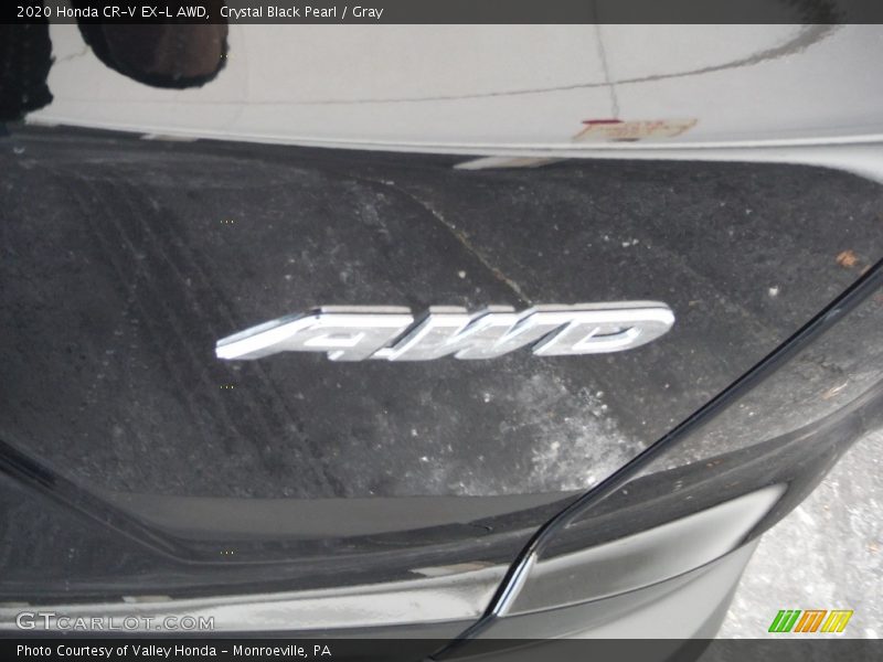 Crystal Black Pearl / Gray 2020 Honda CR-V EX-L AWD