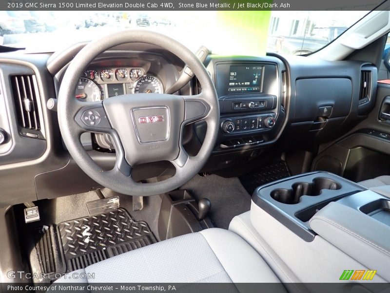 Stone Blue Metallic / Jet Black/Dark Ash 2019 GMC Sierra 1500 Limited Elevation Double Cab 4WD