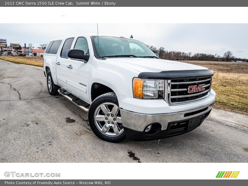 Summit White / Ebony 2013 GMC Sierra 1500 SLE Crew Cab