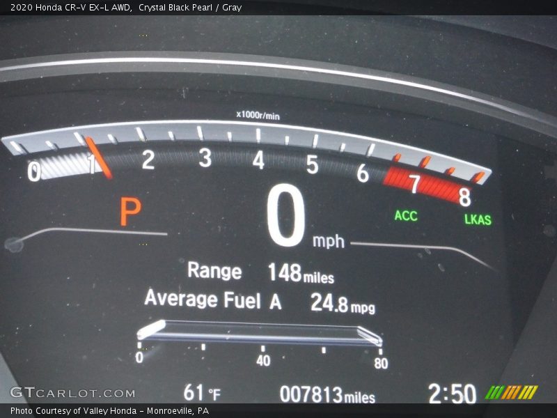 Crystal Black Pearl / Gray 2020 Honda CR-V EX-L AWD