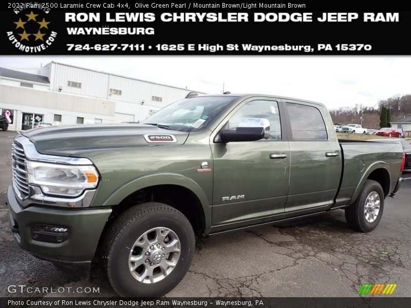 Olive Green Pearl / Mountain Brown/Light Mountain Brown 2022 Ram 2500 Laramie Crew Cab 4x4