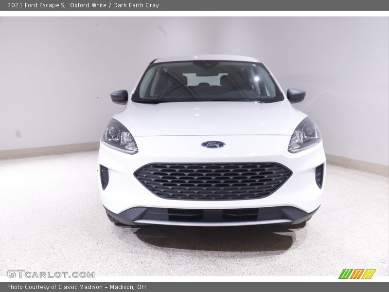 Oxford White / Dark Earth Gray 2021 Ford Escape S