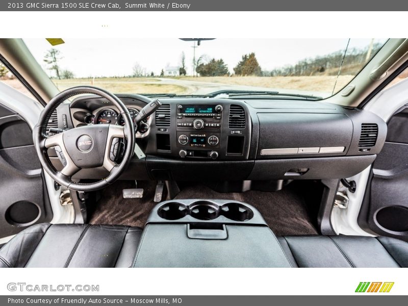 Summit White / Ebony 2013 GMC Sierra 1500 SLE Crew Cab