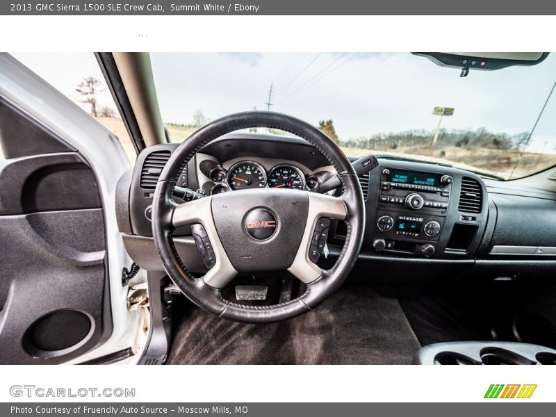 Summit White / Ebony 2013 GMC Sierra 1500 SLE Crew Cab