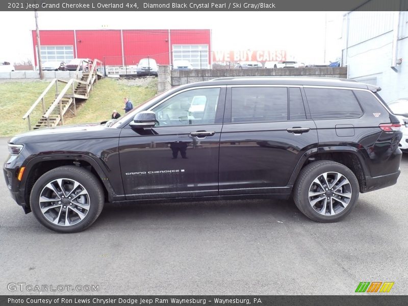 Diamond Black Crystal Pearl / Ski Gray/Black 2021 Jeep Grand Cherokee L Overland 4x4