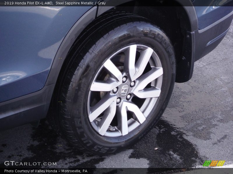 Steel Sapphire Metallic / Gray 2019 Honda Pilot EX-L AWD