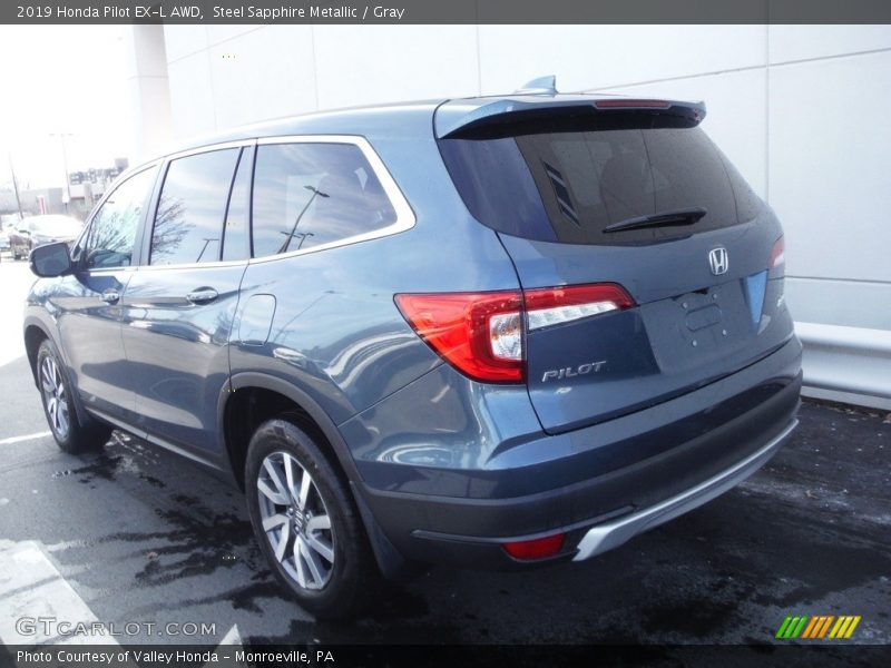 Steel Sapphire Metallic / Gray 2019 Honda Pilot EX-L AWD