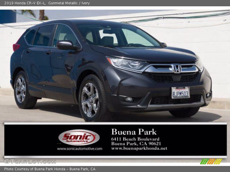 Gunmetal Metallic / Ivory 2019 Honda CR-V EX-L