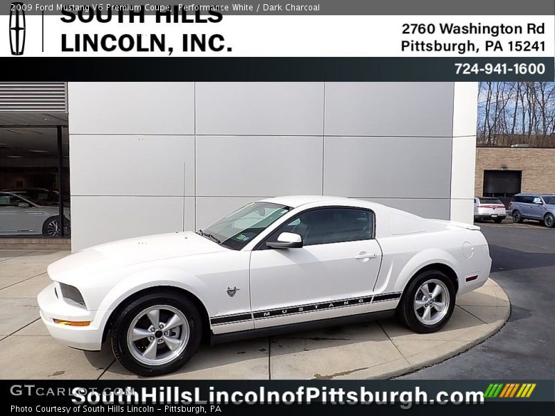 Performance White / Dark Charcoal 2009 Ford Mustang V6 Premium Coupe