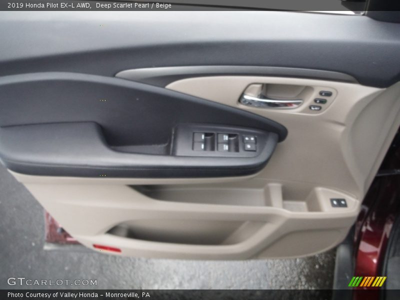 Deep Scarlet Pearl / Beige 2019 Honda Pilot EX-L AWD