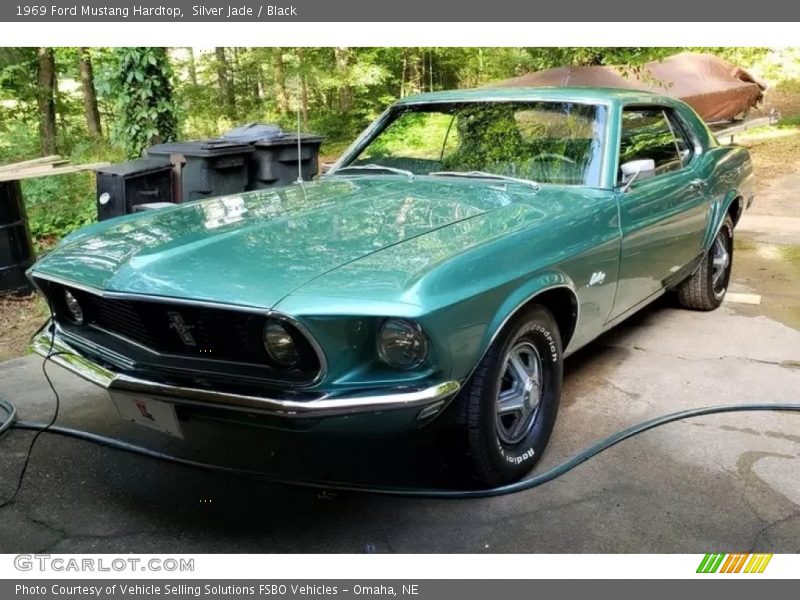 Silver Jade / Black 1969 Ford Mustang Hardtop