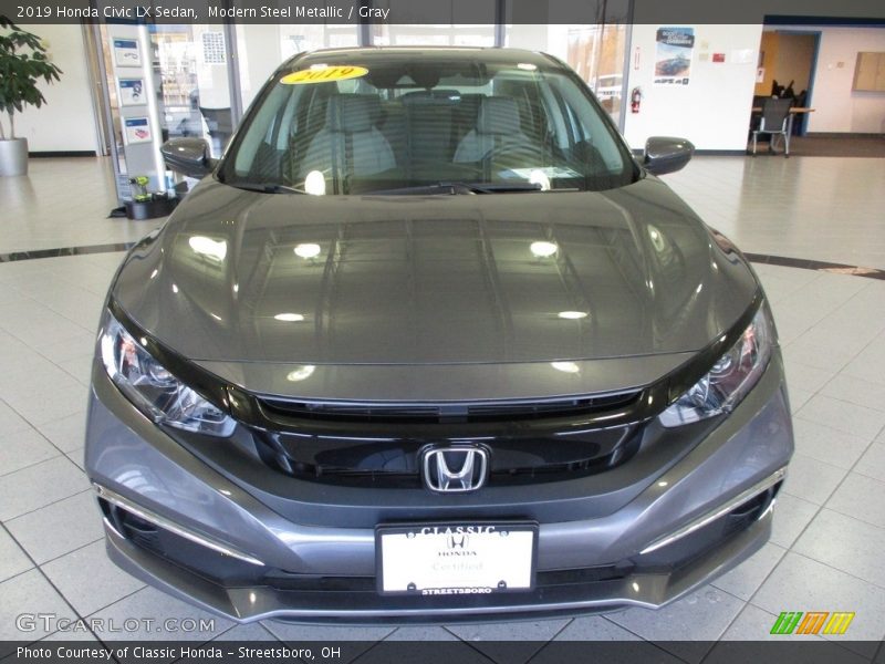 Modern Steel Metallic / Gray 2019 Honda Civic LX Sedan