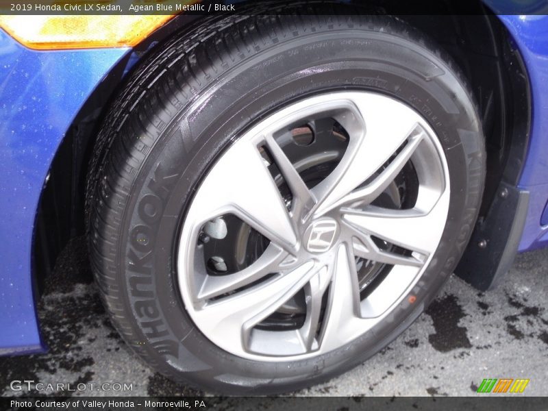 Agean Blue Metallic / Black 2019 Honda Civic LX Sedan