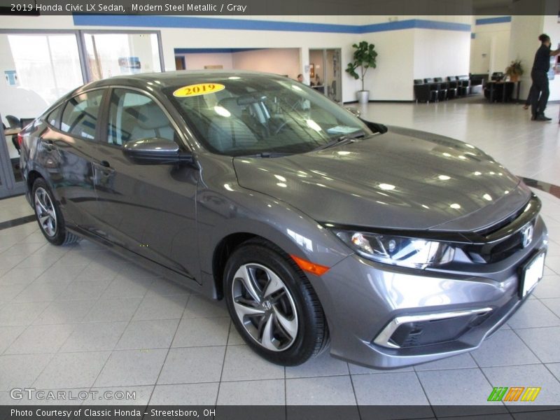 Modern Steel Metallic / Gray 2019 Honda Civic LX Sedan