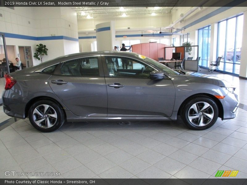 Modern Steel Metallic / Gray 2019 Honda Civic LX Sedan