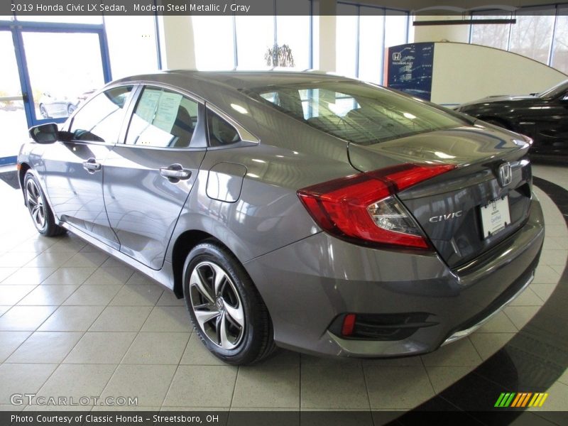 Modern Steel Metallic / Gray 2019 Honda Civic LX Sedan