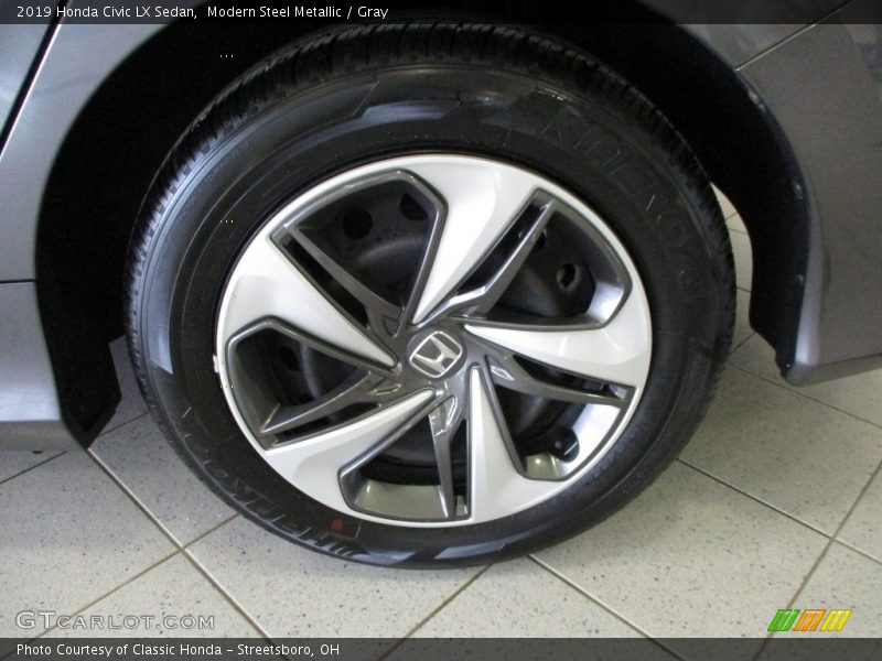 Modern Steel Metallic / Gray 2019 Honda Civic LX Sedan