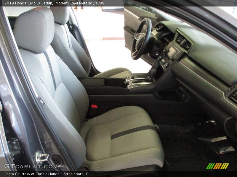 Modern Steel Metallic / Gray 2019 Honda Civic LX Sedan