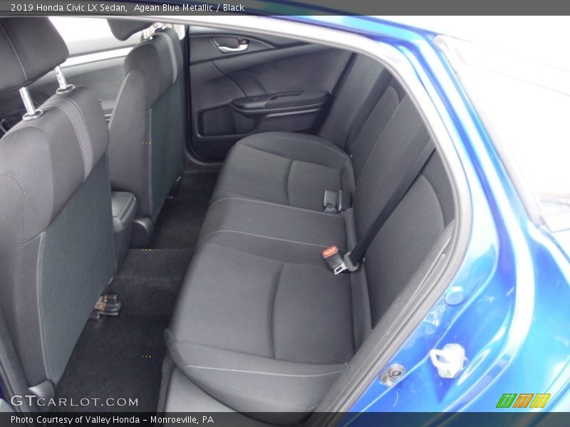 Agean Blue Metallic / Black 2019 Honda Civic LX Sedan