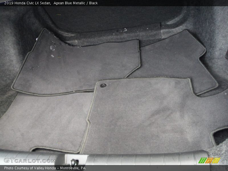 Agean Blue Metallic / Black 2019 Honda Civic LX Sedan