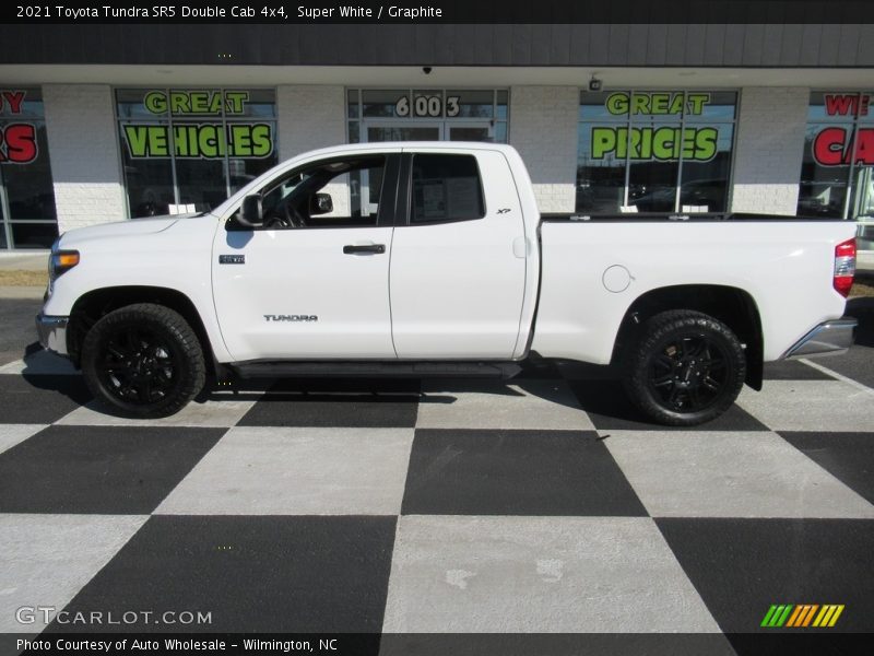 Super White / Graphite 2021 Toyota Tundra SR5 Double Cab 4x4