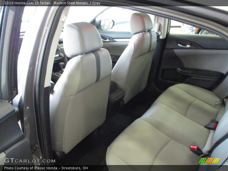 Modern Steel Metallic / Gray 2019 Honda Civic LX Sedan