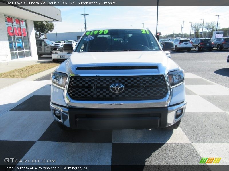 Super White / Graphite 2021 Toyota Tundra SR5 Double Cab 4x4