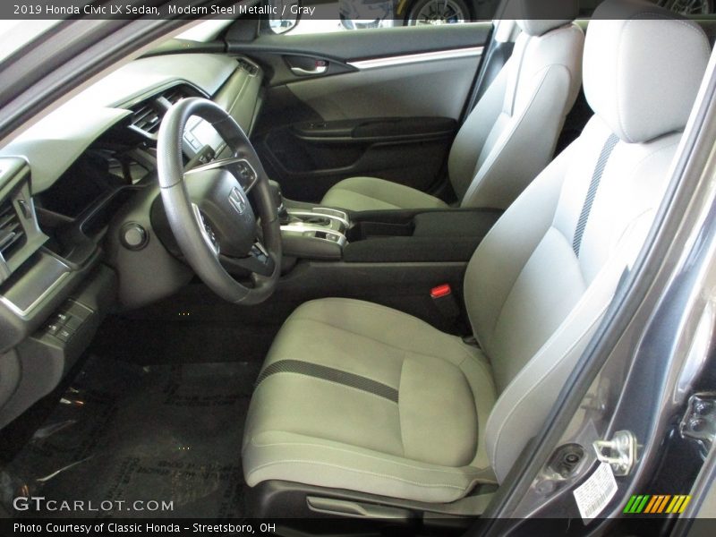 Modern Steel Metallic / Gray 2019 Honda Civic LX Sedan