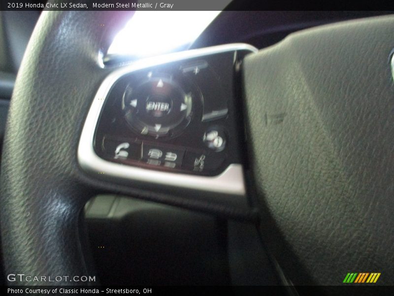Modern Steel Metallic / Gray 2019 Honda Civic LX Sedan