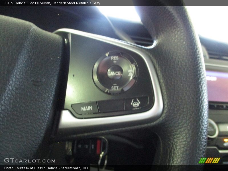 Modern Steel Metallic / Gray 2019 Honda Civic LX Sedan