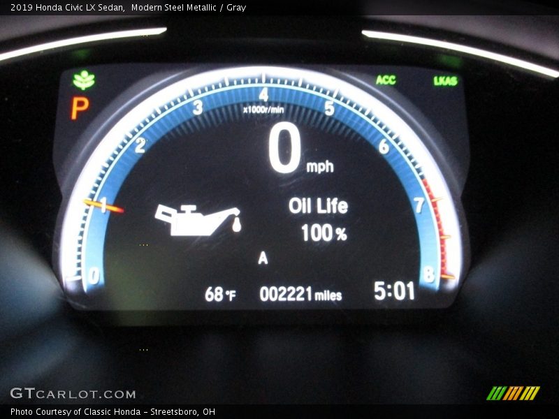 Modern Steel Metallic / Gray 2019 Honda Civic LX Sedan