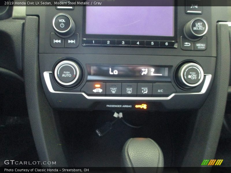 Modern Steel Metallic / Gray 2019 Honda Civic LX Sedan