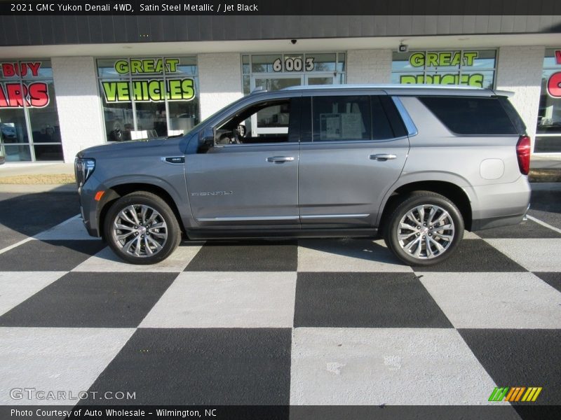 Satin Steel Metallic / Jet Black 2021 GMC Yukon Denali 4WD