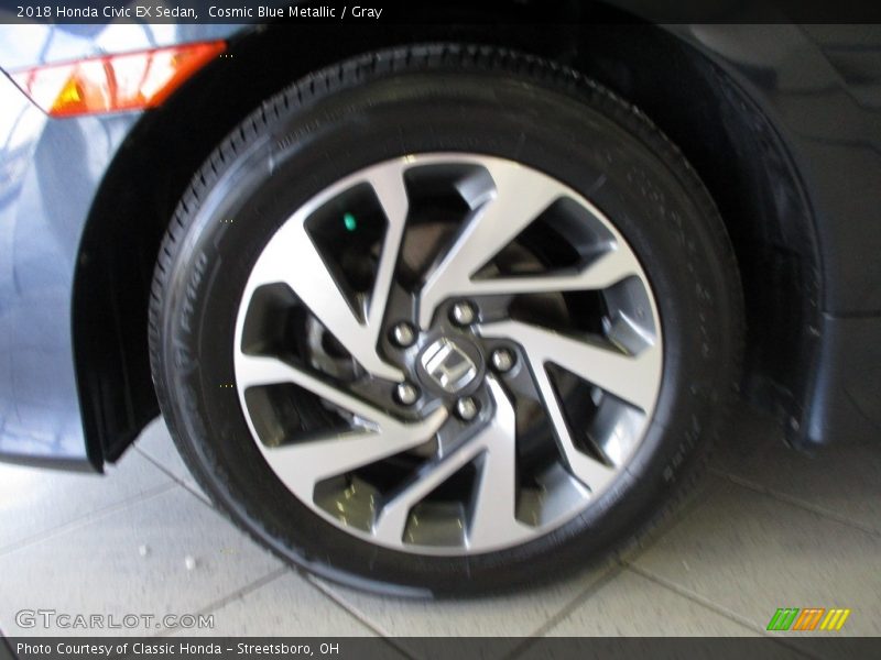 Cosmic Blue Metallic / Gray 2018 Honda Civic EX Sedan
