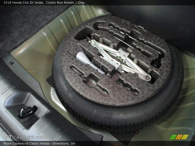 Cosmic Blue Metallic / Gray 2018 Honda Civic EX Sedan