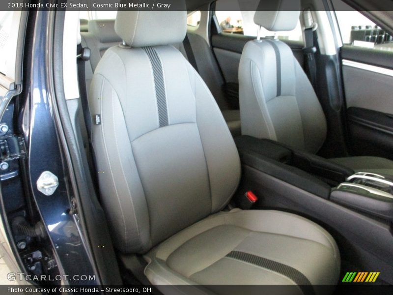 Cosmic Blue Metallic / Gray 2018 Honda Civic EX Sedan