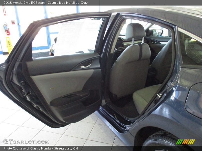 Cosmic Blue Metallic / Gray 2018 Honda Civic EX Sedan