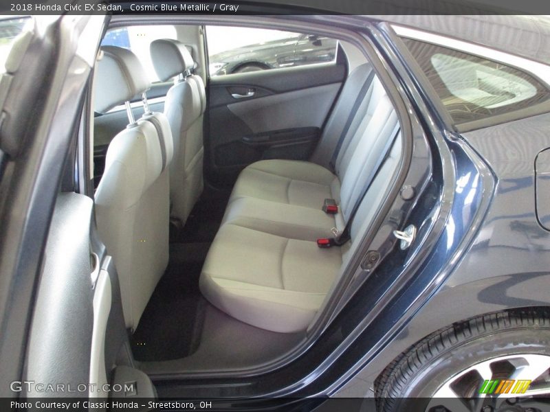 Cosmic Blue Metallic / Gray 2018 Honda Civic EX Sedan
