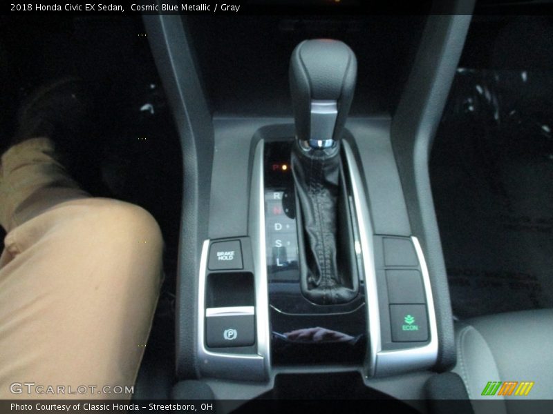 Cosmic Blue Metallic / Gray 2018 Honda Civic EX Sedan