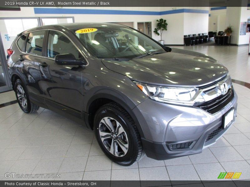 Modern Steel Metallic / Black 2019 Honda CR-V LX AWD