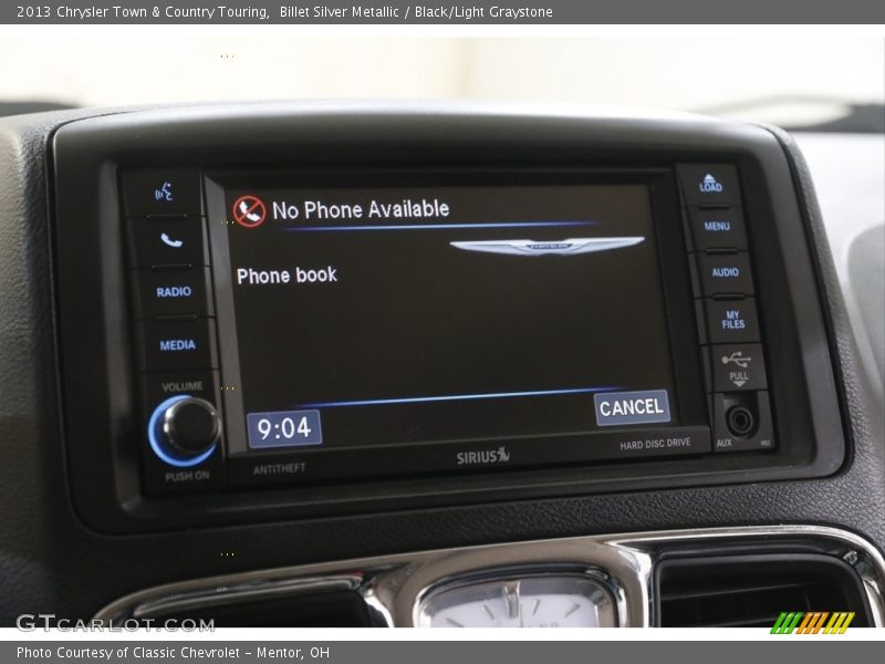 Billet Silver Metallic / Black/Light Graystone 2013 Chrysler Town & Country Touring