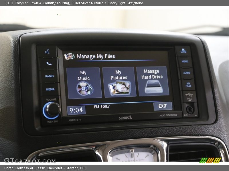 Billet Silver Metallic / Black/Light Graystone 2013 Chrysler Town & Country Touring